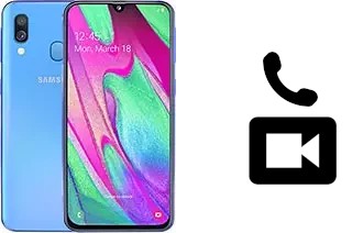 Faça chamadas de vídeo com um Samsung Galaxy A40