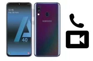 Faça chamadas de vídeo com um Samsung Galaxy A40s