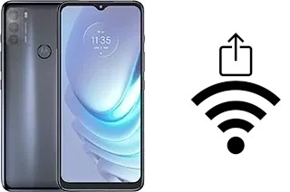 Como gerar um código QR com a senha Wifi em um Motorola Moto G50