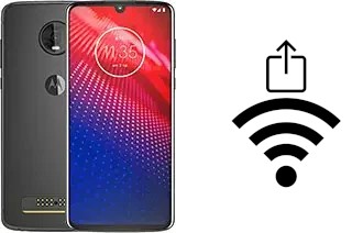 Como gerar um código QR com a senha Wifi em um Motorola Moto Z4