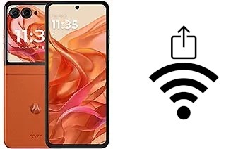 Como gerar um código QR com a senha Wifi em um Motorola Razr 50