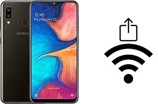 Como gerar um código QR com a senha Wifi em um Samsung Galaxy A20