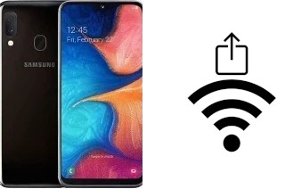 Como gerar um código QR com a senha Wifi em um Samsung Galaxy A20e