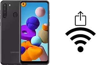 Como gerar um código QR com a senha Wifi em um Samsung Galaxy A21