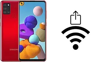 Como gerar um código QR com a senha Wifi em um Samsung Galaxy A21s