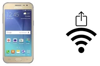 Como gerar um código QR com a senha Wifi em um Samsung Galaxy J2 DTV