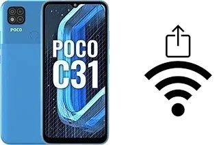 Como gerar um código QR com a senha Wifi em um Xiaomi Poco C31